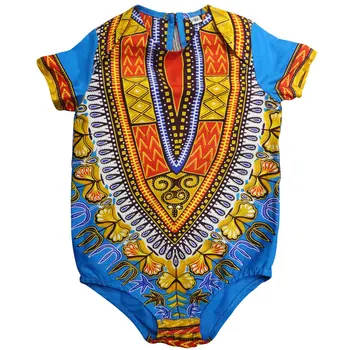 2017 afrikos mados batikos vaškas dashiki spausdinimo grynos medvilnės Jumpsuits vaikas drabužiai, marškinėliai Vaikų drabužių berniukai ir mergaitė