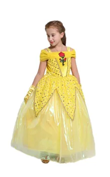 2017 Beauty and the Beast Belle Princess Skirt Girls Sling Dress Girls Spring Princess Skirt