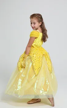 2017 Beauty and the Beast Belle Princess Skirt Girls Sling Dress Girls Spring Princess Skirt