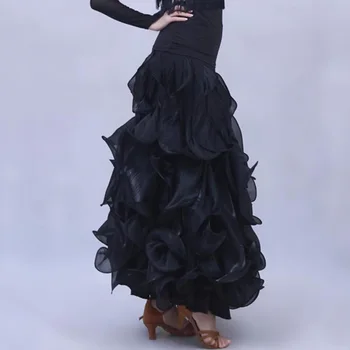 2017 Flamenko Šokių Sijonas Standartinis Pramoginiai Tango Suknelės, Sijonai, Lotynų Šokių Suknelė Etape Dėvėti Kaka Šokių Vestido Flamenca