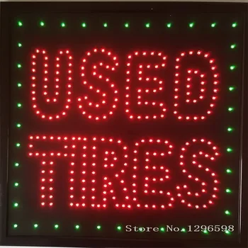 2017 Led Naudotos Padangos verslo parduotuvė atviras neoninis ženklas 19x19 Colių karšto pardavimo grafika 15mm pikselių patalpų, automobilių, naudojamų verslo
