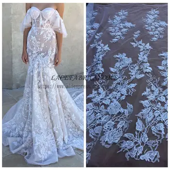 2017 mados styld Off whtie vestuvių suknelė nėrinių audinio 51