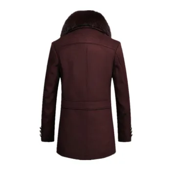 2017 nauja rudens ir žiemos stiliaus, suknelė, mados slim tikrai lapės kailio, vilnos, kailio striukė nuimamas kailio apykakle paltas, dydis M-4XL