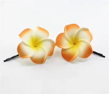 2017 Naujas 100 mišrios spalvos Putų Havajų Plumeria gėlė, Frangipani Gėlė nuotakos plaukų įrašą 4.5 cm