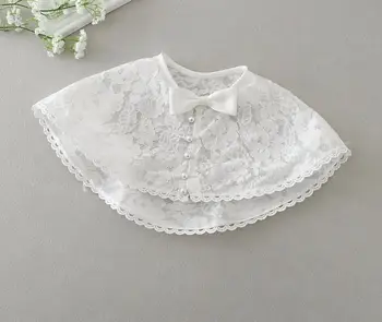2017 Naujas Baltos spalvos ir mergytę Krikštynų drabužiai Kūdikiams mergina Krikšto Dress1 Metų Gimtadienio Baby Girl Dress + Šalikas