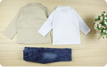 2017 naujas mados drabužiai, kūdikių drabužiai medvilnės drabužius nustatyti kūdikių berniukų pilka rinkinių drabužių vaikams clothings berniukai aukštos kokybės rinkiniai