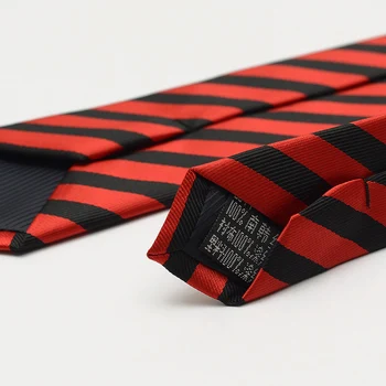 2017 Naujas Mados Slim Mikropluošto Verslo Ryšius Vyrų Raudonas Juodas Dryžuotas 6cm Gravata Vestuvių Corbatas Šalies Liesas Dovanų Dėžutėje