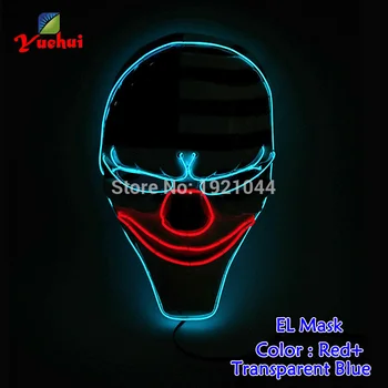 2017 Naujausias Halloween Mask Nacionalinės Vėliavos Kaukė EL viela Žėrintis Lanksčias LED Neon light šokių Karnavalas Madinga Šalies Prekių