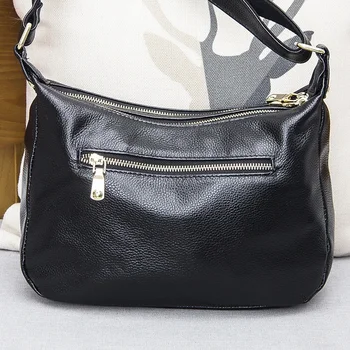 2017 naujus natūralios odos tipas laisvalaikio minkštas krepšys moterų maišelį daugiasluoksnės įstrižai atgal pusmėnulio maišelį Paprasta Pečių Maišą #L145