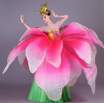2017 Naujų Sportinių šokių suknelės Aukštos Kokybės Gėlės atidarymo šokio didelis suknelė Modernaus šokio spektaklis paslaugos