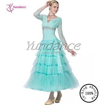 2017 Vėliau Kaip Naujas Ispanų Stiliaus Šviesiai Žalia Šiuolaikinių Šokių Suknelė Standarto Suknelė B-13472
