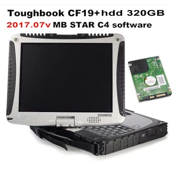 2018 Aukščiausios Kokybės MB SD C4 HDD MB Star C4 Programinę įrangą, HDD V2018.03 multi-language Automobilių diagnostikos įrankis, su Panasonic Nešiojamas CF19