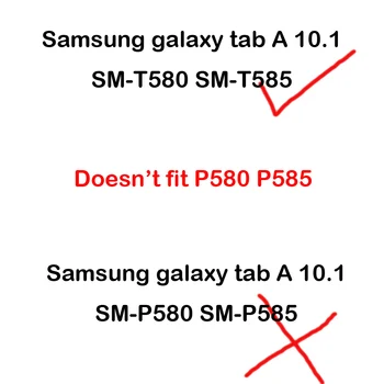 2018 karšto Prabanga dangtelis skirtas Samsung Galaxy Tab 10.1 T580 T585 tris kartus Smart Verslo odinis dėklas+ekrano plėvelė+stylus nemokamai