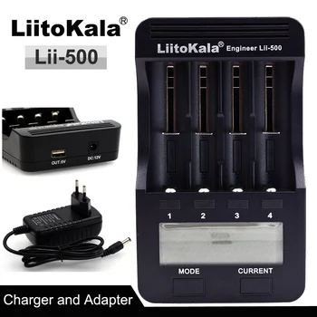 2018 Liitokala Lii-500 LCD 18650 18350 18500 16340 17500 25500 10440 14500 26650 1.2 V AA AAA NiMH ar ličio), 3,7 V baterija, Įkroviklis