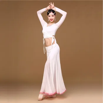 2018 m. Moteris Dancewear Pilvo Šokių Drabužius Praktikos Kostiumas Rytietiškų Šokių Kostiumai 4pcs Rinkinys (Viršuje, Striukė, Hip-Skara ir Sijonas)