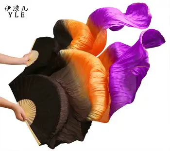 2018 m. naujai atvykusių moterų šilko pilvo šokių gerbėjas vualiai pilvo šokio gerbėjai parduodama Juoda oranžinė, violetinė