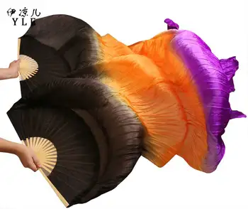 2018 m. naujai atvykusių moterų šilko pilvo šokių gerbėjas vualiai pilvo šokio gerbėjai parduodama Juoda oranžinė, violetinė