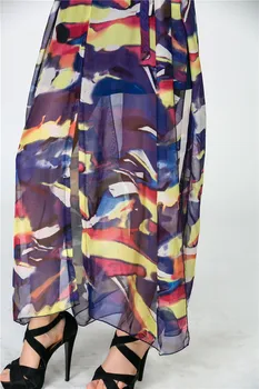 2018 m. Vasaros Moterims Seksualus Matyti Per Paplūdimio Drabužiai Suknelės Bohemijos Šifono Ilgas, Maxi Dress Blue Plus Size vestido longo