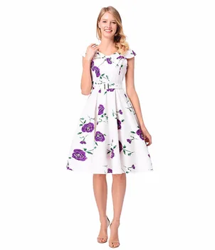 2018 m. Vasaros Moterų V-kaklo, Rankovių Bohemijos Bakas Vintage Suknelė Šalis Tunika Paplūdimio Apranga Gėlių Spausdinti suknelė