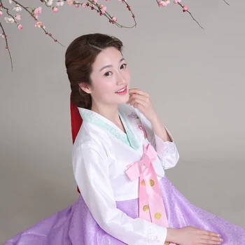2018 naujas elegantiškas moteris korėjiečių tradicinių Kostiumų mažumų šokio spektaklis moterų drabužių hanbok teismas pincess suknelė