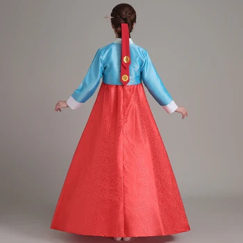 2018 naujas elegantiškas moteris korėjiečių tradicinių Kostiumų mažumų šokio spektaklis moterų drabužių hanbok teismas pincess suknelė