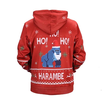 2018 naujas HARAMBE gorila cmas spausdinti 3D Hoodies pavasario žiemos vyrai moterys 3d hoodie Palaidinukė vyrų Hoodies Susagstomi megztiniai