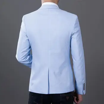 2018 Naujas mados long sleeve prekės švarkas švarkas Vyrams atsitiktinis kailis slim fit Striukė plius dydis M iki 5XL juoda mėlyna didmeninė oxford