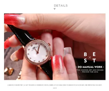 2018 naujas MARGUES prekės Kvarco žiūrėti moterims Išskirtinį Laiko tiek apvalių mados laikrodžiai vientisos spalvos plonas odinis dirželis laikrodis 055