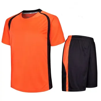 2018 Naujas Vyrų Sportas Futbolo Megztiniai Uniformas futbol Mokymo Kvėpuojantis kostiumas Trumpas jersey nustatyti marškinėliai Kelnės 