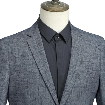 2018 naują pavasario stiliaus vyrų boutique laisvalaikio tinklelis švarkas aukštos kokybės viena breasted mados atsitiktinis plonas kostiumas striukė dydis M-3XL