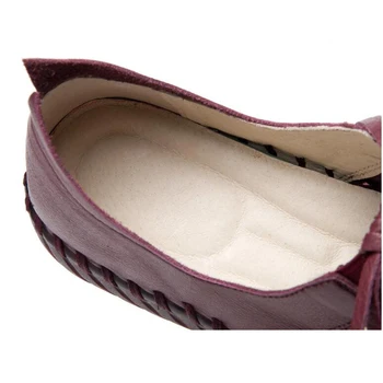 2018 Rankų darbo eather Atsitiktinis Batai moterims, batai Mados platforma batai Butai Mokasinai dizainas Patogus kutas Laisvalaikio Bateliai k710