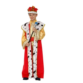 2018 Raudonos Aukso Vaikų Berniukų Arabų Princas, Karalius, Kostiumas Vaikams Cosplay Skraiste Helovinas Fancy Dress Šalis Dekoro Puras