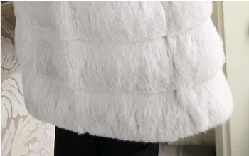 2018 S-XXL apykaklė kailis kailis tikrai Rex Triušio Fur autentiškas ilgos žiemos kailių paltai natūralios odos moteriški ilgi kailiniai paltai