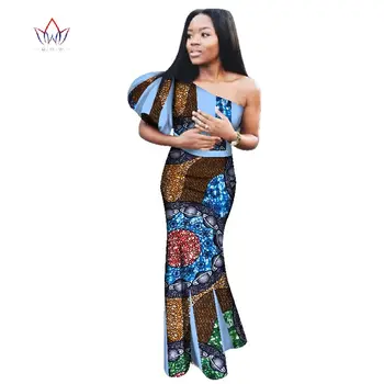 2018 Sping Moterų tradiciniai afrikos suknelės Prekės Užsakymą Drabužių Afrikos Vaškas Dashiki Slim ilga Suknelė didelis dydis 6xl BRW WY2754