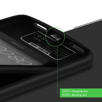 2018NEW 5000mAh Išorinio Maitinimo banko Pack atsarginės baterijos Kroviklis Atveju Mate 9 Silikono Minkštos TPU Atgal Telefono Atvejais dangtis
