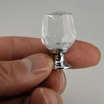 20mm šiuolaikinės mados kūrybos rose stiklo kristalų stalčių batų spintoje mažos rankenėlės silver chrome 