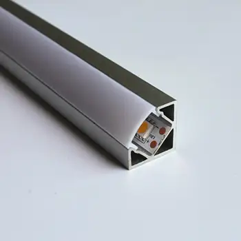 20pcs 2m ilgis TS18 kampe aliuminio heatsink led profilis led juostelės žibintai, led juostos aliuminio kanalo būsto