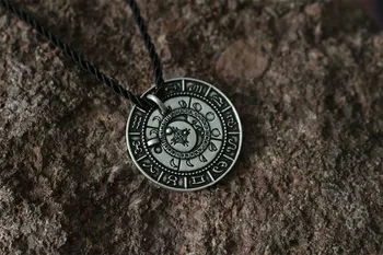 20pcs didmeninė senas mėnulio fazės talismanas karoliai rune pakabukas amuletas papuošalai Šviesą Pagonių pakabukas