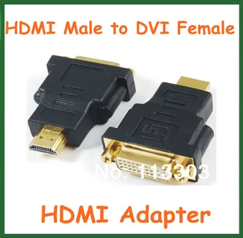 20pcs HDMI Vyrų ir DVI Moterų 24+5pin Adapteris HDMI Pratęsti Kabelis Keitiklio Jungtis HDTV LCD