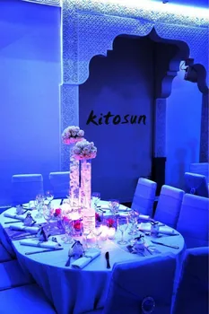 20pcs*RGB Nuotolinio valdymo 6inch Turas Butelis Pagal stalo puošmena LED Šviesos pagrindas vestuves stiklo vaza apdaila