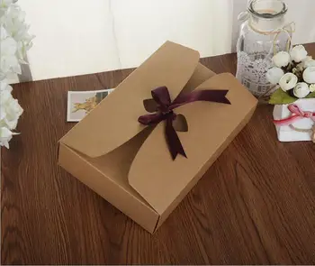 21.5*14*5cm 50pcs Didelis Kraft dovanų pakavimo popieriaus, kartono dėžutė vestuvių naudai saldainių dėžutė amatų popieriaus dovanų dėžutėje