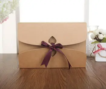 21.5*14*5cm 50pcs Didelis Kraft dovanų pakavimo popieriaus, kartono dėžutė vestuvių naudai saldainių dėžutė amatų popieriaus dovanų dėžutėje