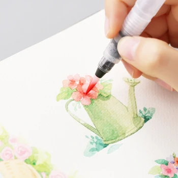 21 Spalvos Kietos Paletės, Akvarelės Pigmento Miltelių Dažų Rinkinys Su Vandens Teptuku/Watercolor Paper/Akvarelė Pen Akvarelės Box Set