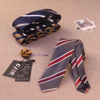 21colors Aukštos kokybės poliesterio šilko kaklaraištis verslo kostiumai, 6 cm liesas žakardo vyrų ryšių dizaineriai ir mados dryžuotas gėlių 10vnt/daug