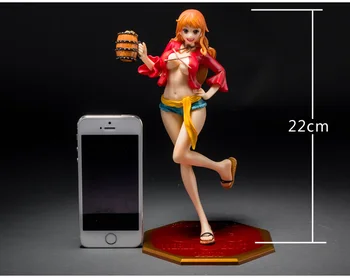 22cm Japonų anime One Piece Seksualus Nami Barelį Cask Anime Veiksmų Skaičiai Žaislų Kolekcijos Modelis Žaislai Mini Dovanos Vaikams