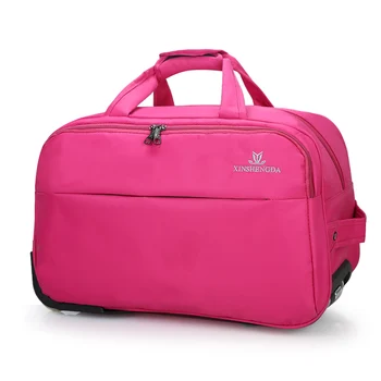 24 colių oksfordo vandeniui sulankstomas vežimėlis bagažo krepšiai ilgalaikio ratukai vyrų ir moterų,juoda/mėlyna/violetinė/ruda/hot pink krepšys