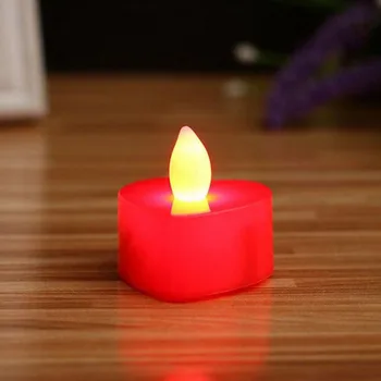 240pcs Romantiško Širdies Formos LED Žibintai, Vestuvių Elektroninė Žvakė, Lempa Šalies Atveju Flameless Mirgėjimas Baterija Žvakės ZA5593