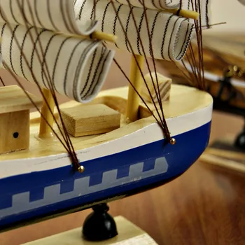 24cm Medinis Laivas Amatų burlaivio Medienos Burlaivis Modelis Jūrmylių Grynas Vadovą, Apdaila, Namų Dekoro Burlaivis burlaivis