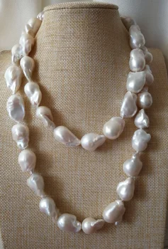 25-30 mm gamtos Pietų balta perlų vėrinį 35
