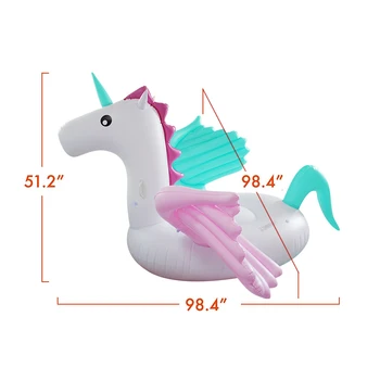 250*250*130cm Milžinišką Pegasus Plūdės Plaukimo Baseinas Pripučiamas Vienaragis Važiuoti-Dėl Plūdės Spalvinga Oro Čiužinys, Paplūdimys, Vandens Žaislai Piscina